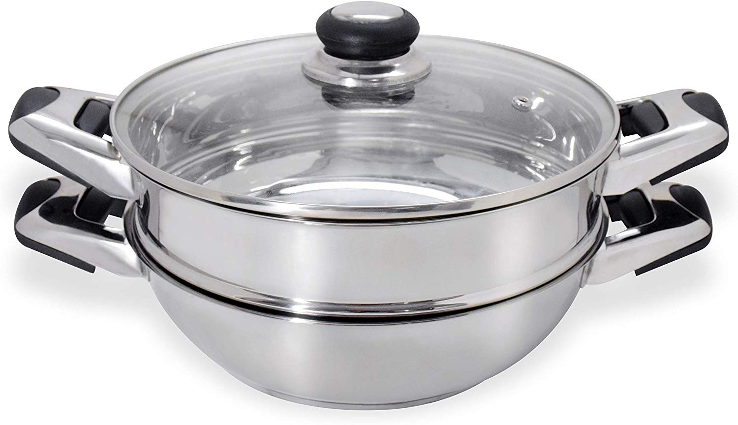 Stainless Steel Tri Ply Induction Base Multi Purpose Kadai and Steamer (1500 ml)